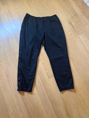 adidas Black Snap-Button Track Pants